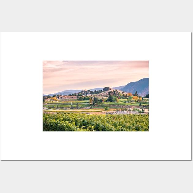 Autumn Vineyards Sunset Okanagan Valley Wall Art by Amy-K-Mitchell